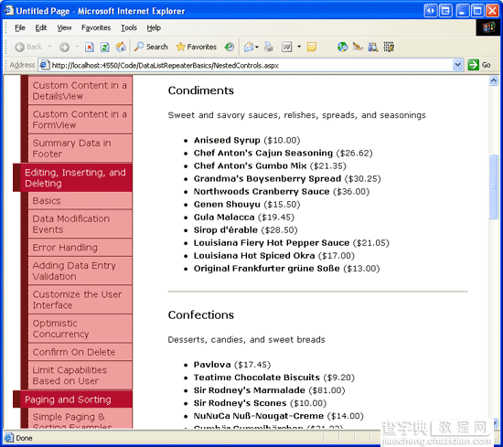 在ASP.NET 2.0中操作数据之三十二：数据控件的嵌套5