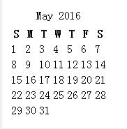 PHP简单创建日历的方法1