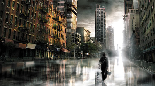 Photoshop打造一座被水冲过的灾难城市10