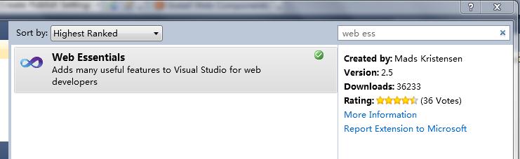 最锋利的Visual Studio Web开发工具扩展：Web Essentials使用详解1