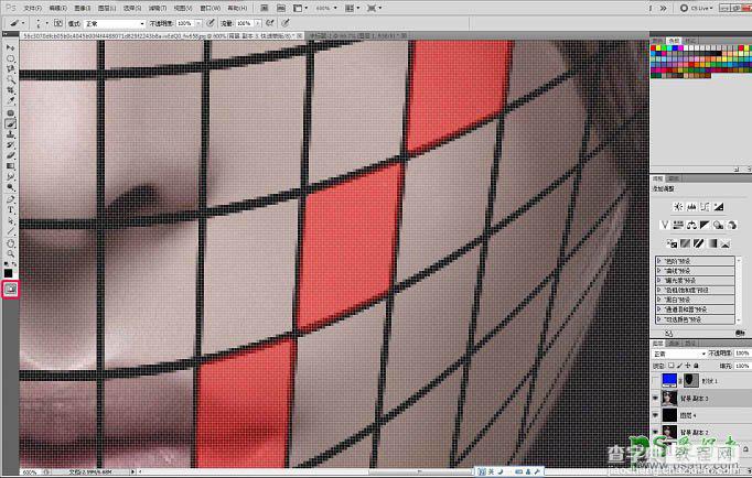 PS制作剥落格子碎片效果的美女头像教程5