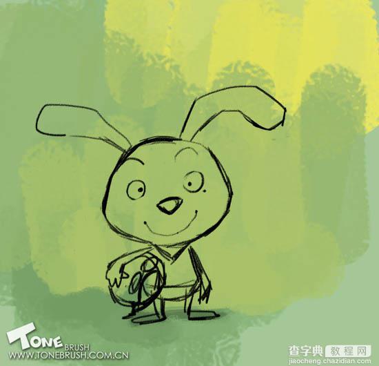 PS 鼠绘一只古怪的卡通小兔子2