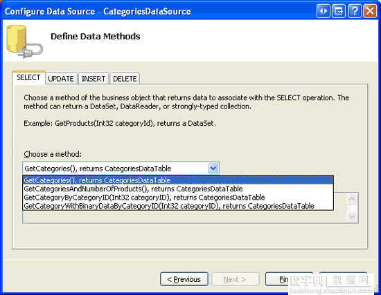 在ASP.NET 2.0中操作数据之六十六：在TableAdapters中使用现有的存储过程7