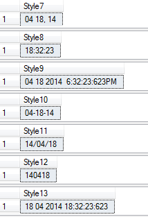 Sql中将datetime转换成字符串的方法(CONVERT)2