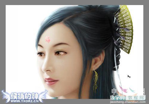 photoshop 鼠绘古典的书香美女34