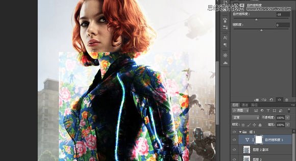 使用Photoshop给黑寡妇外套添加的花纹效果8
