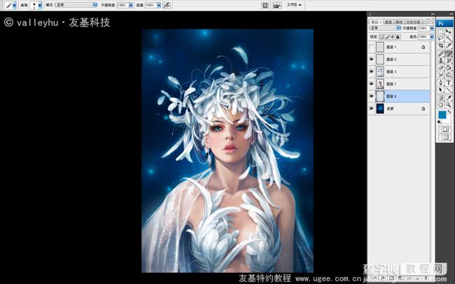 photoshop鼠绘制作出梦幻性感的仙子23