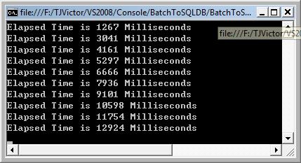 SQLServer 批量插入数据的两种方法3