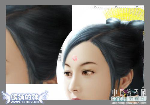 photoshop 鼠绘古典的书香美女33