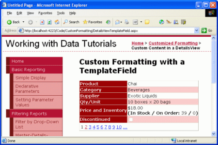 在ASP.NET 2.0中操作数据之十三：在DetailsView控件中使用TemplateField8