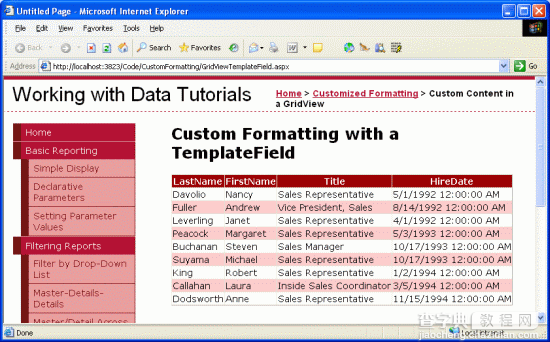 在ASP.NET 2.0中操作数据之十二：在GridView控件中使用TemplateField3