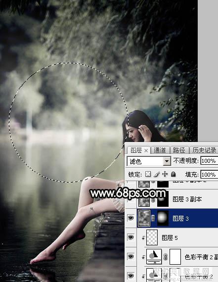 Photoshop为湖景人物图片打造唯美的中性黄褐色效果教程14