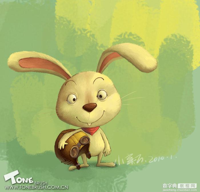PS 鼠绘一只古怪的卡通小兔子1