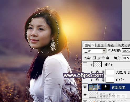 Photoshop调出暗调逆光效果山区人物图片37