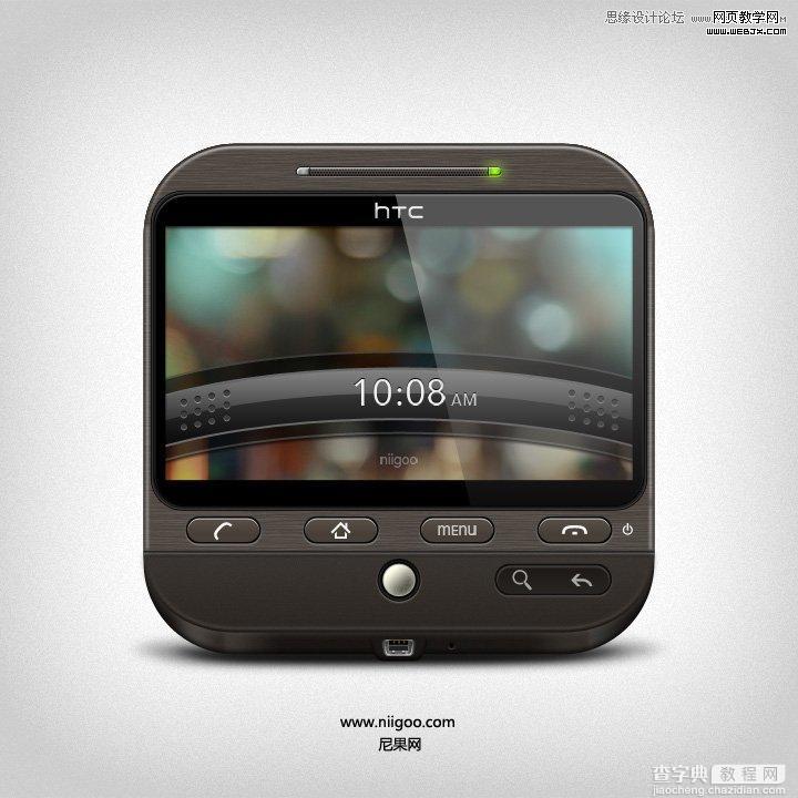 Photoshop鼠绘制作质感HTC手机图标教程2