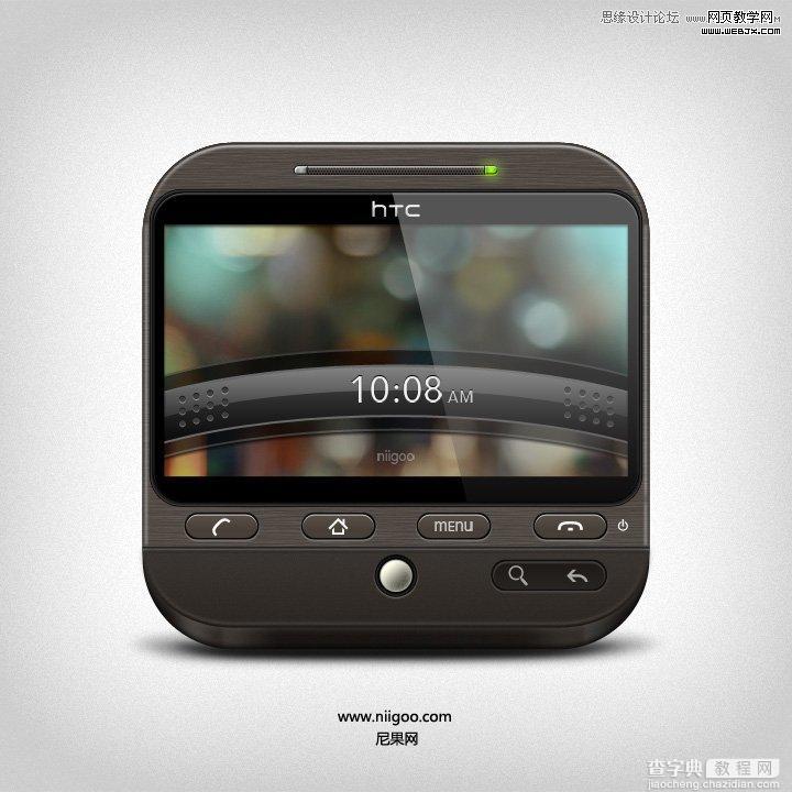 Photoshop鼠绘制作质感HTC手机图标教程16