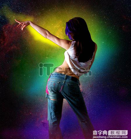 Photoshop 合成绚丽梦幻的星光美女21