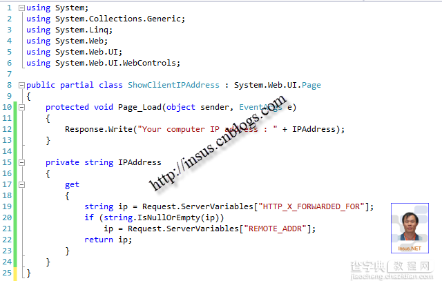 获取客户端IP地址c#/vb.net各自实现代码1