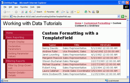 在ASP.NET 2.0中操作数据之十二：在GridView控件中使用TemplateField10