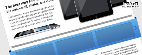 Photoshop制作出清爽的ipad页面的网页制作教程1