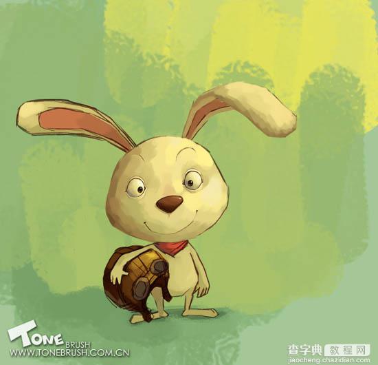 PS 鼠绘一只古怪的卡通小兔子5