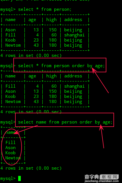 Mysql使用简单教程(二)8