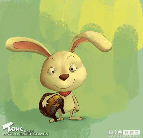 PS 鼠绘一只古怪的卡通小兔子6