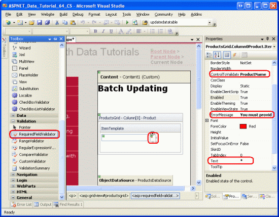 在ASP.NET 2.0中操作数据之六十二：GridView批量更新数据6