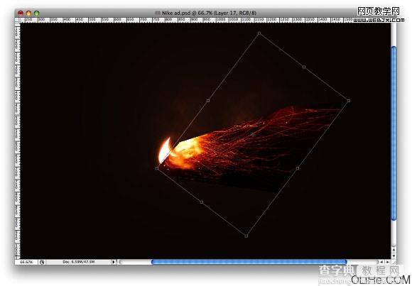 Photoshop 绘制火焰Nike标志教程8