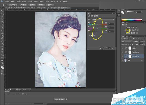 Photoshop结合SAI手绘板将古典美女打造梦幻仿手绘照片效果8