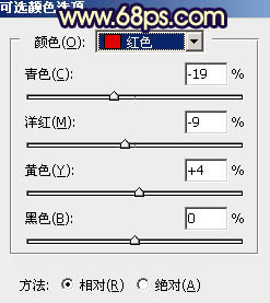 Photoshop草地上的人物调制出偏冷的黄褐色28