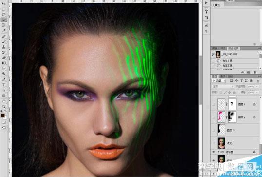 Photoshop详细解析荧光妆容人像片后期商业修图教程3