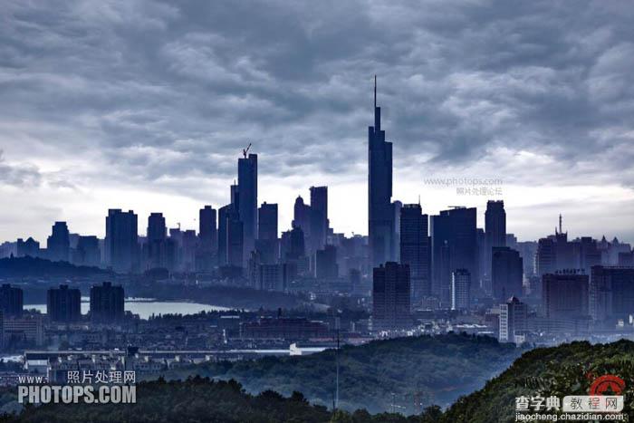 Photoshop将雾霾城市图片调制出高清风景大片11