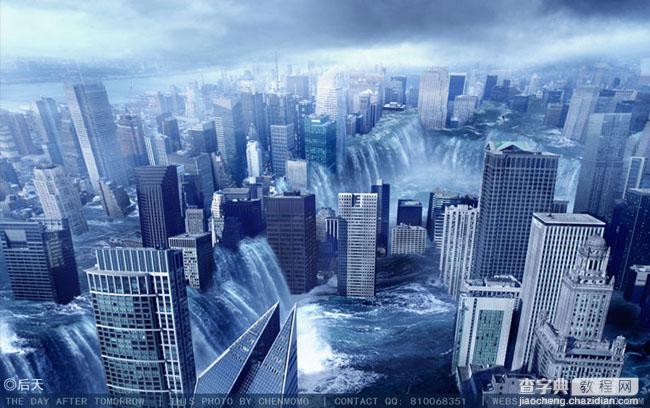 photoshop合成科幻的洪水蔓延的城市1