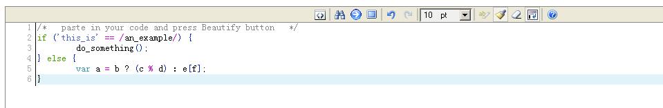 网页上的Javascript编辑器和代码格式化3