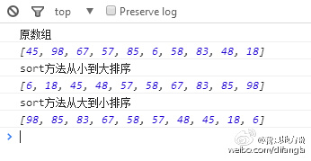 JavaScript sort数组排序方法和自我实现排序方法小结1