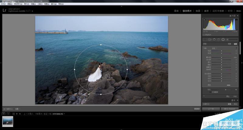 Photoshop将偏灰的海边婚纱人像照调出时尚大气效果9