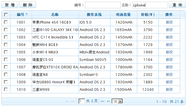 基于PHP和Mysql相结合使用jqGrid读取数据并显示1