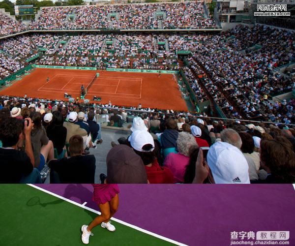 Photoshop合成户外体育馆羽毛球比赛图片2