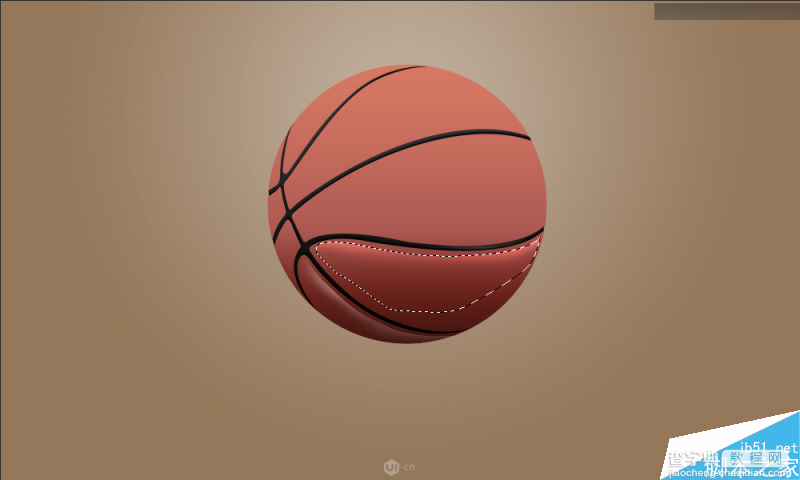 Photoshop绘制超逼真的立体篮球效果图7