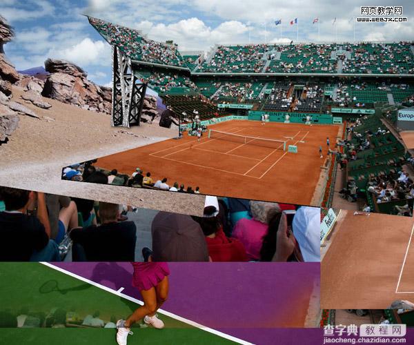 Photoshop合成户外体育馆羽毛球比赛图片7