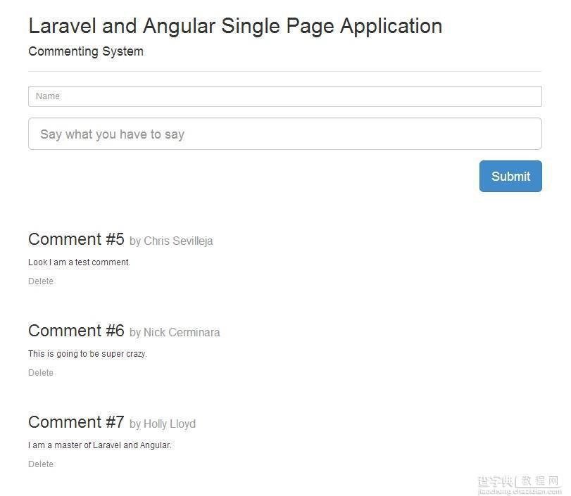 使用AngularJS和PHP的Laravel实现单页评论的方法6