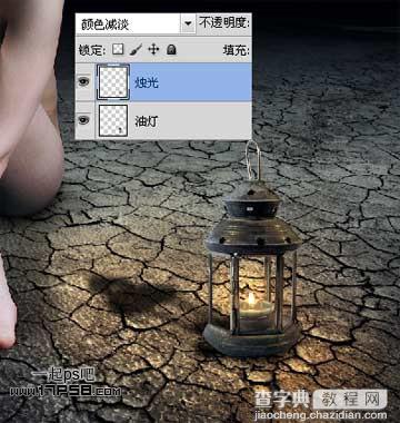 photoshop合成夜半梦境坐在孤灯旁取暖的女精灵28