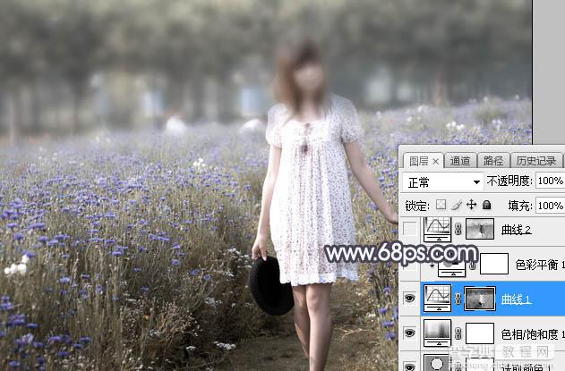 Photoshop调制出梦幻的淡冷色人物图片14