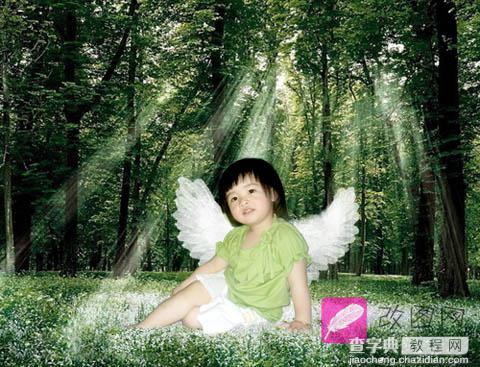 Photoshop 合成梦幻森林里的小天使7