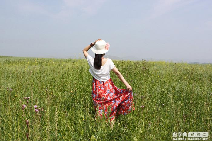 Photoshop调制出魔幻的蓝紫色草原人物图片1