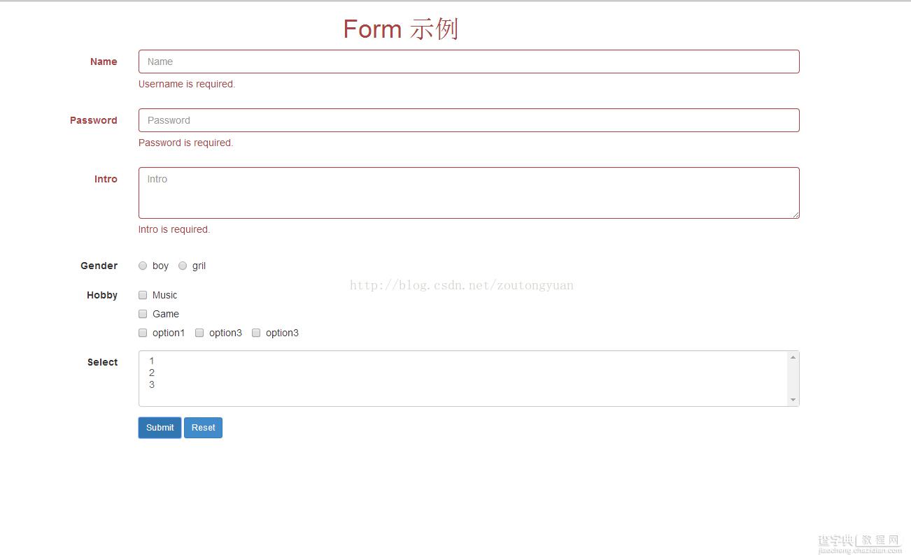 基于Bootstrap+jQuery.validate实现Form表单验证3