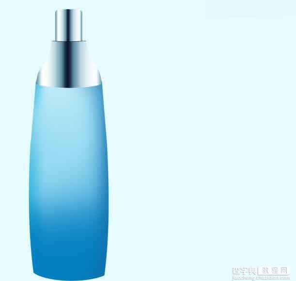 Photoshop绘制清新风格的蓝色化妆品包装瓶9