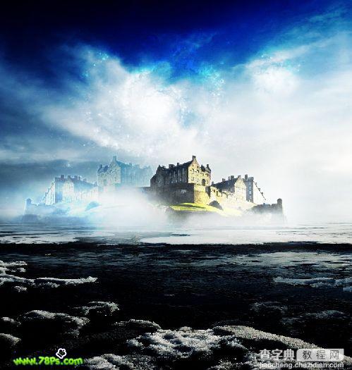 photoshop 合成冰河上的古代城堡37