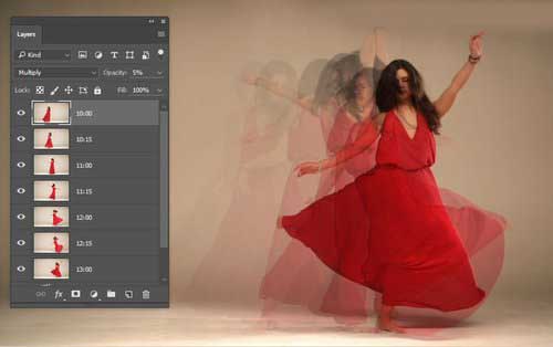 Photoshop合成有创意的舞者跳舞的幻影效果22